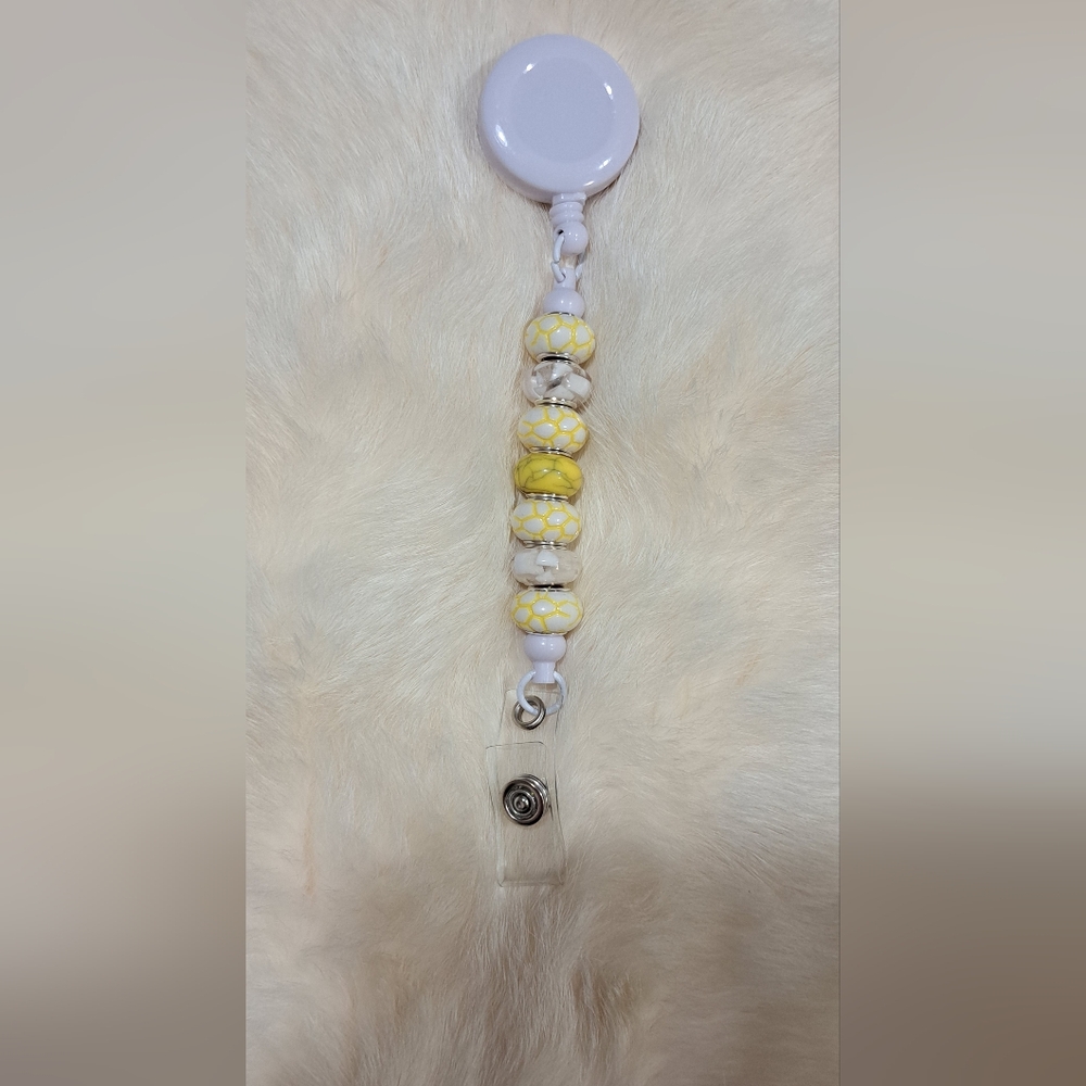 🌼 B4BB “Lemon Lace” Badge Reel – Bright Courage, Gentle Patterns.